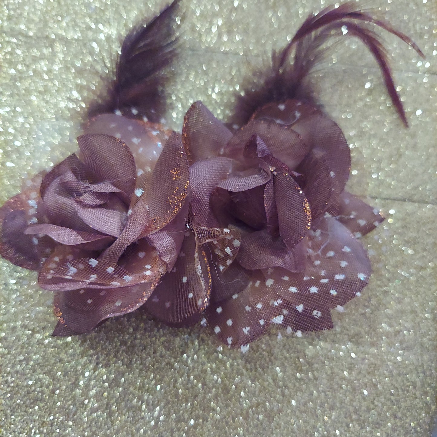 Flor con plumas bow set