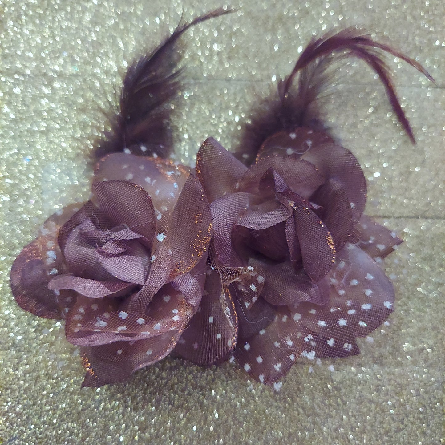 Flor con plumas bow set