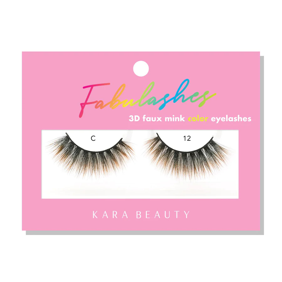 C12 FABULASHES 3D FAUX MINK COLOR LASHES
