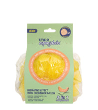 Load image into Gallery viewer, Esponjabon Bath Pouf + Soap Cucumber Melon, Hydrating Effect