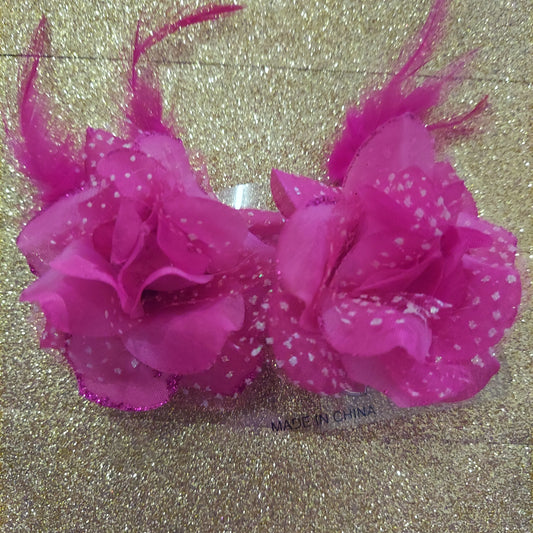 Flor con plumas bow set