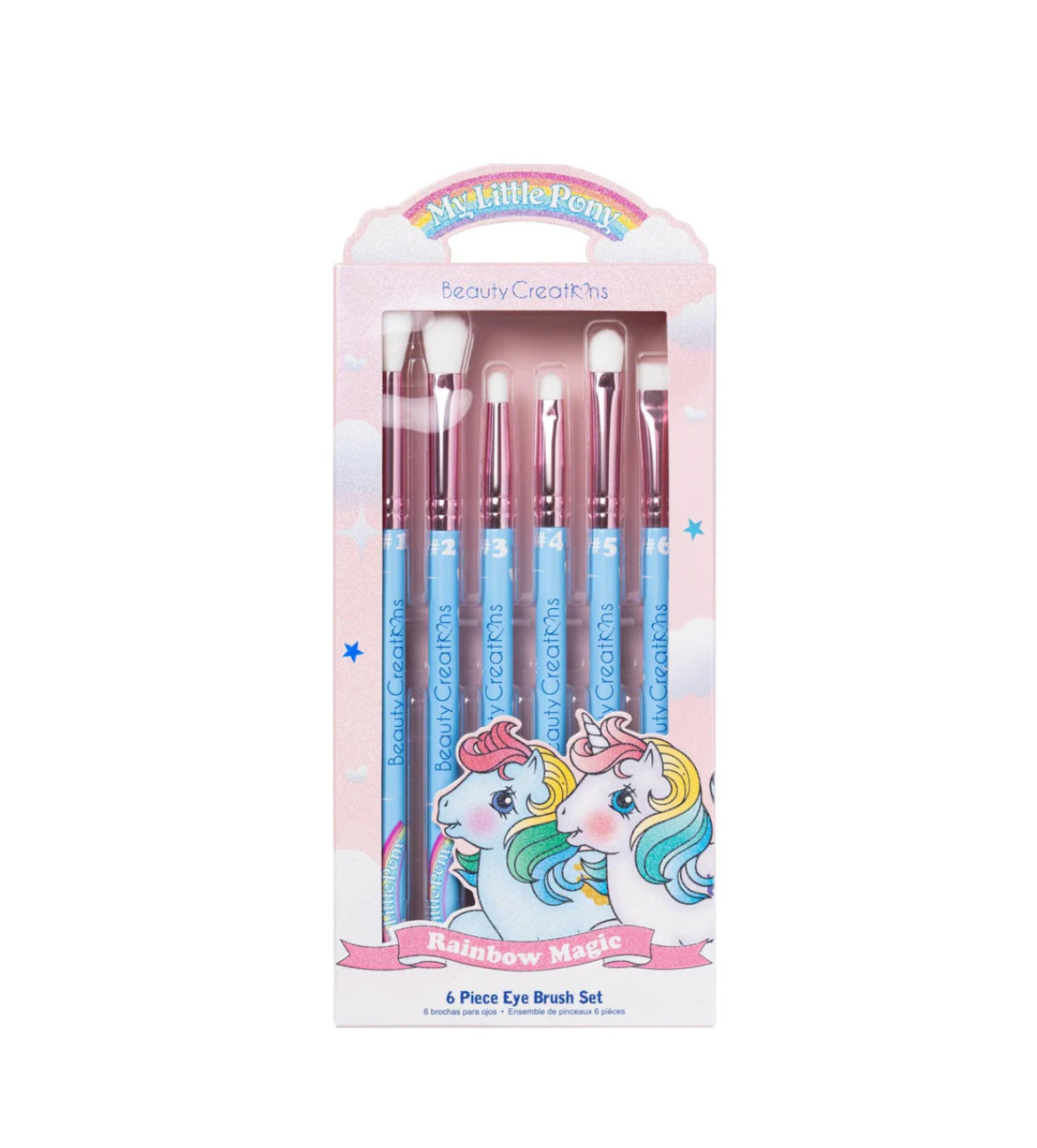 BEAUTY CREATIONS X MY LITTLE PONY "RAINBOW MAGIC" 6 PIECE EYE BRUSH SET