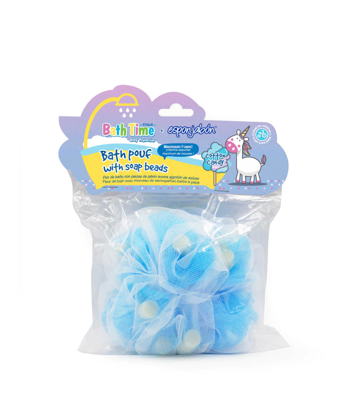 Cotton Candy Scented Bath Pouf + Soap