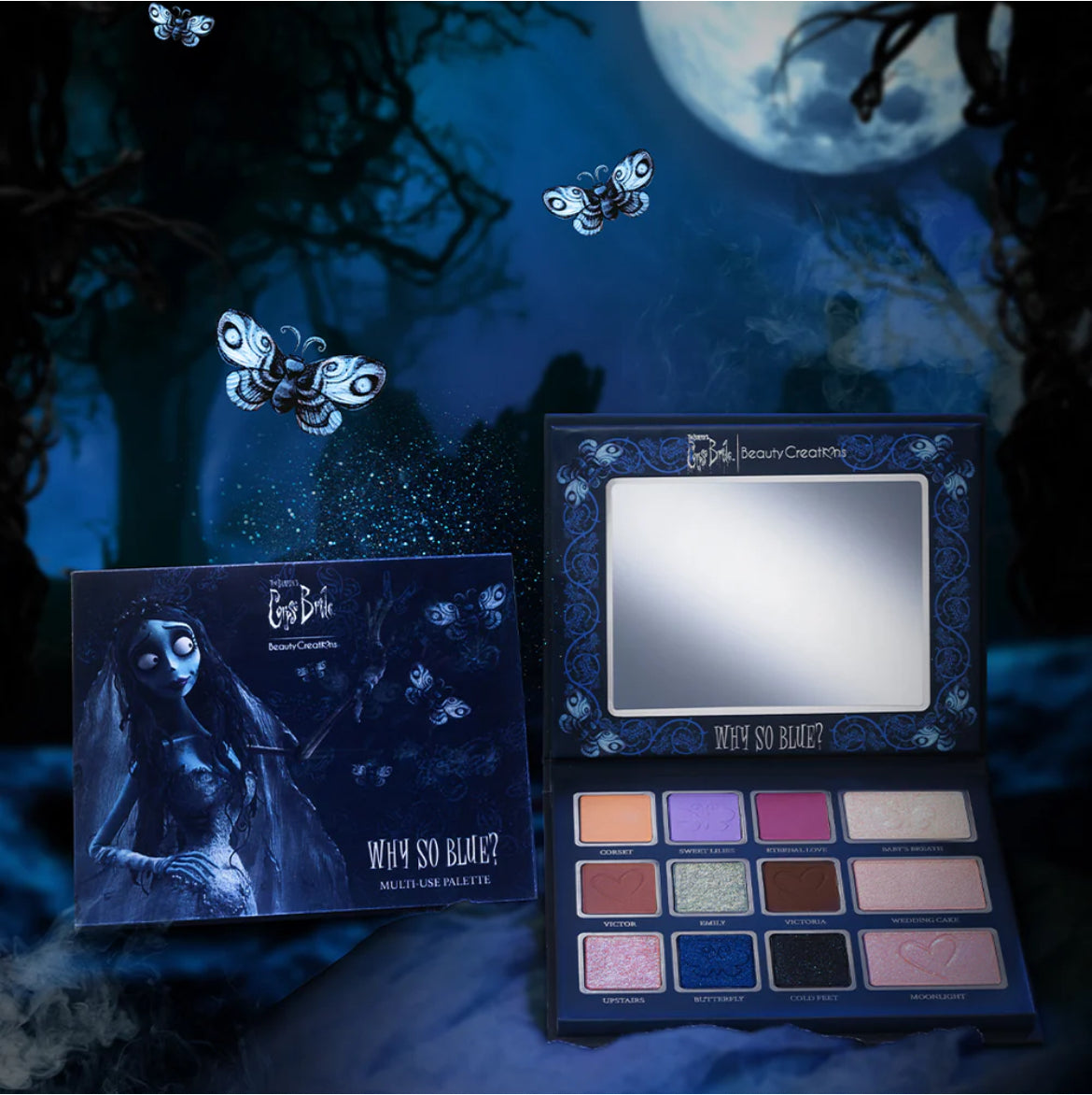 TIM BURTON'S CORPSE BRIDE X BEAUTY CREATIONS "WHY SO BLUE?" MULTI-USE PALETTE