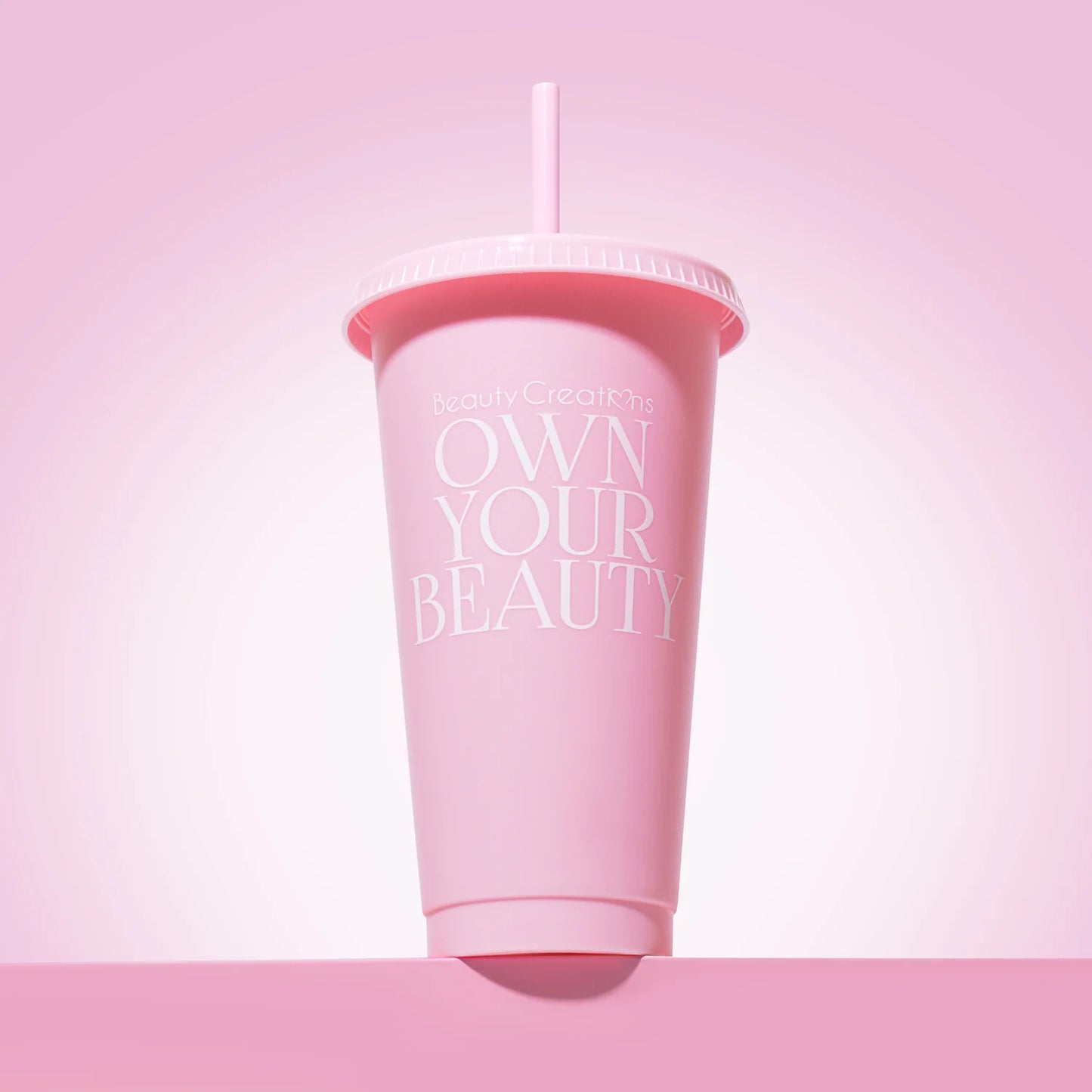 OWN YOUR BEAUTY PINK TUMBLER