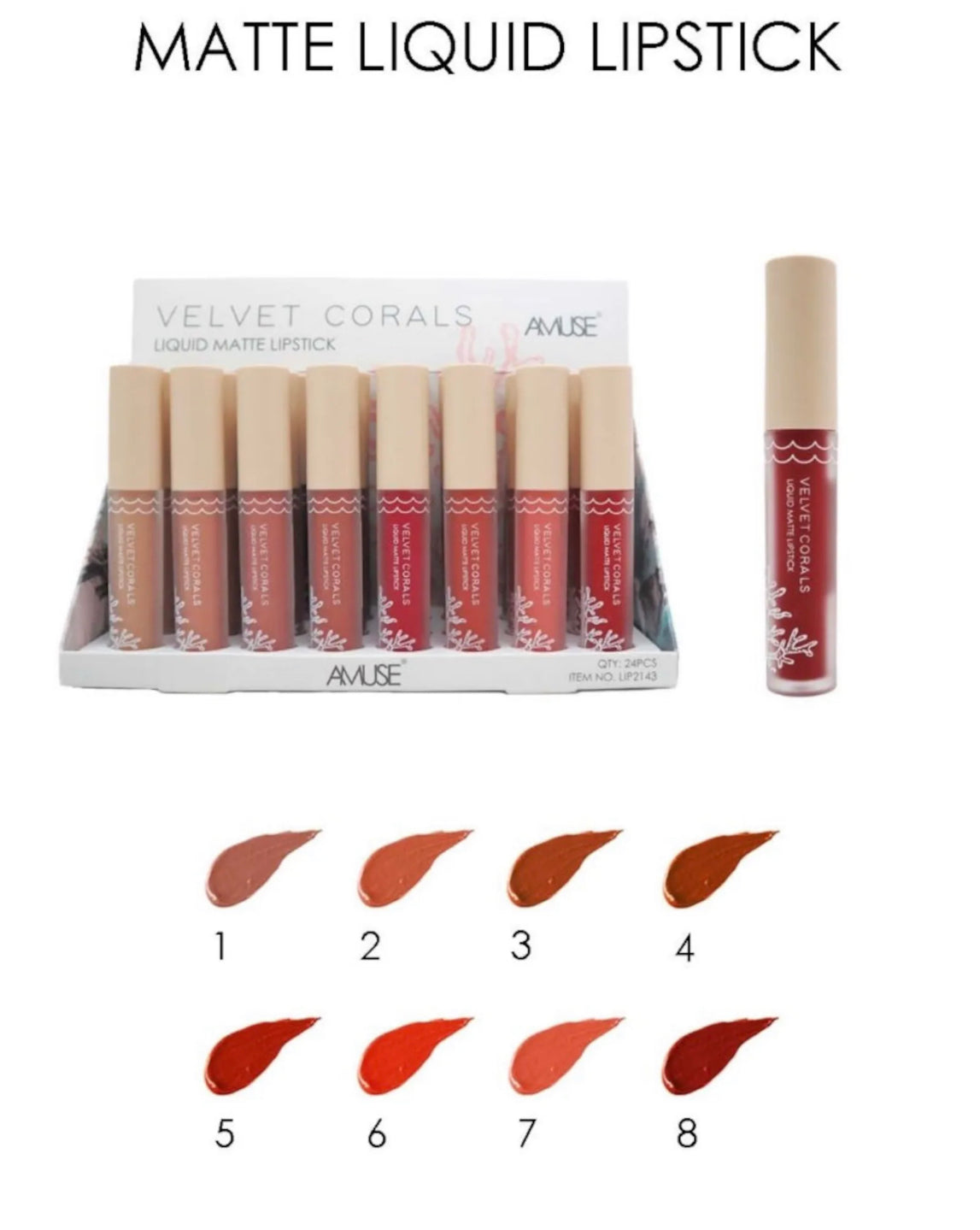 Velvet Corals Matte Liquid Lipstick’s