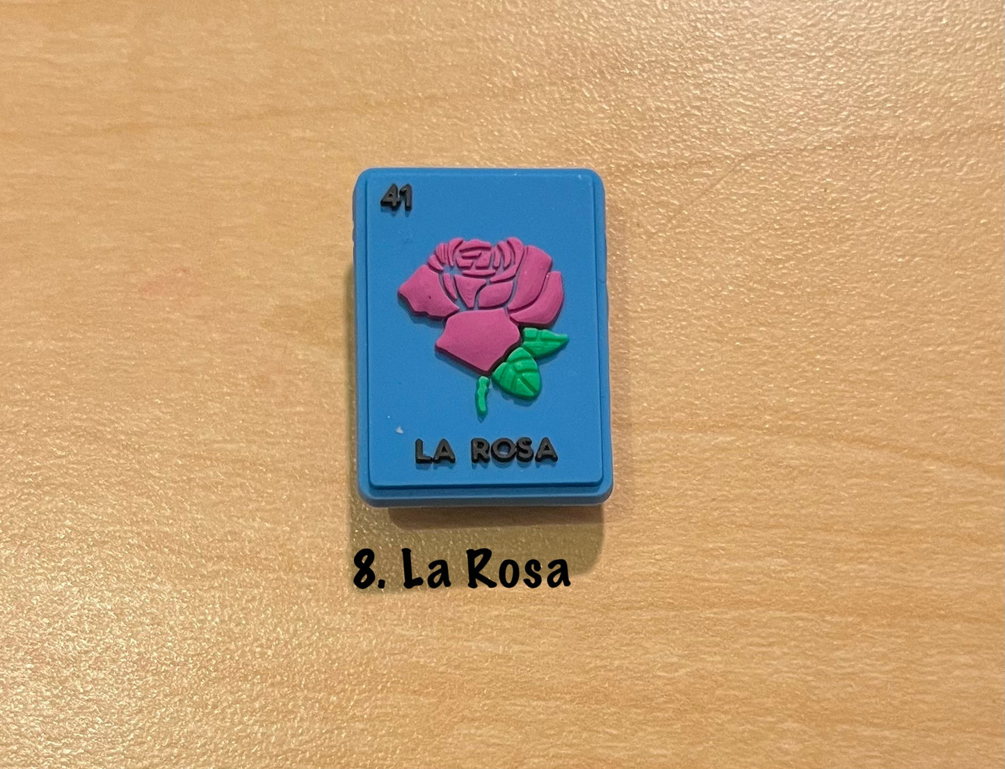 Lotería croc charms