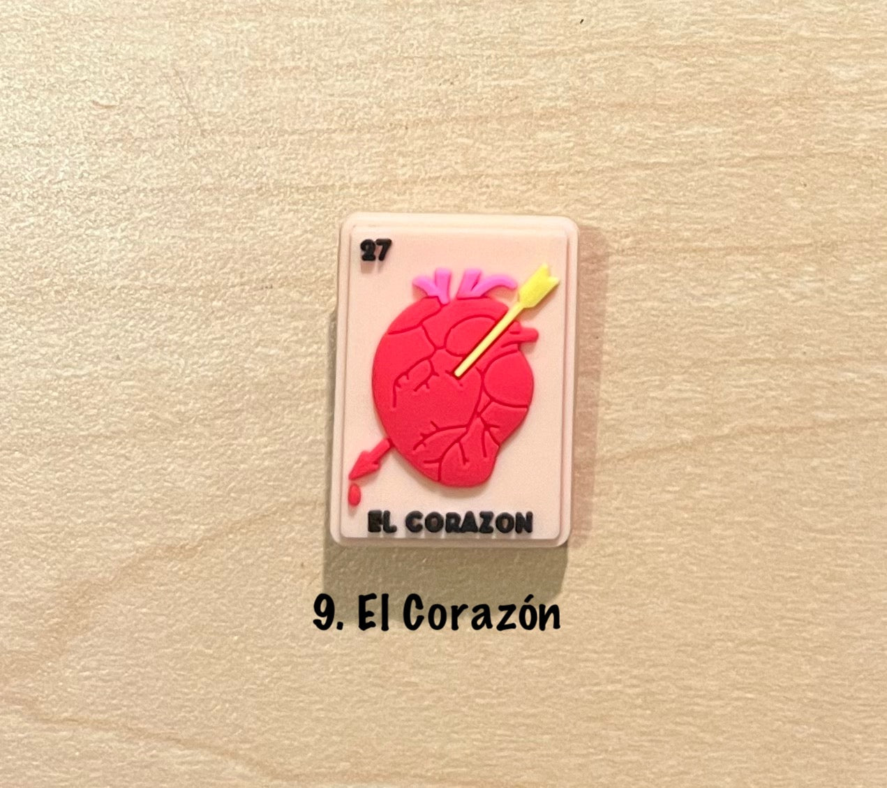 Lotería croc charms