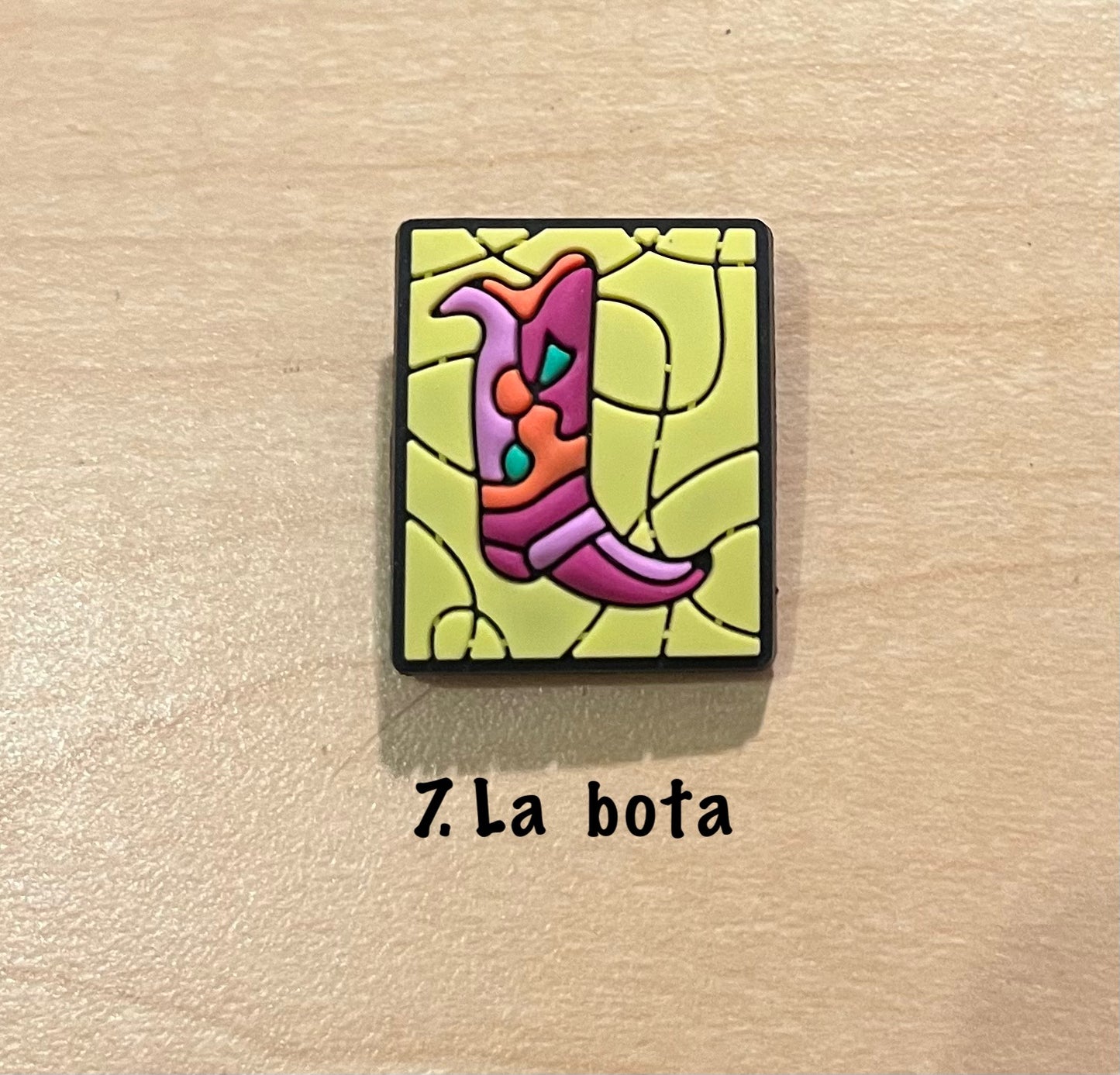 Lotería croc charms