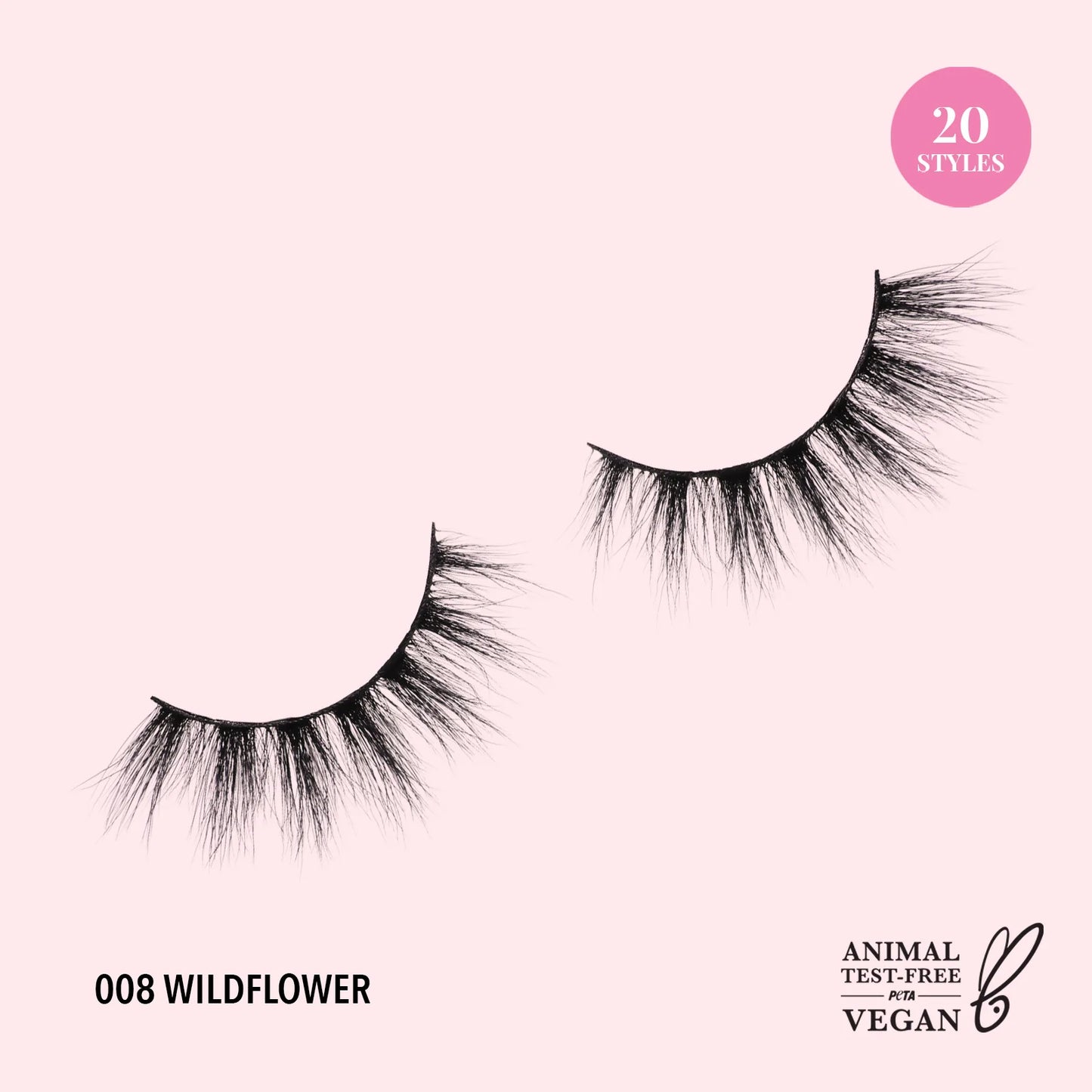 3D Effect Bionic Vegan Faux Mink Lashes (008, Wildflower)