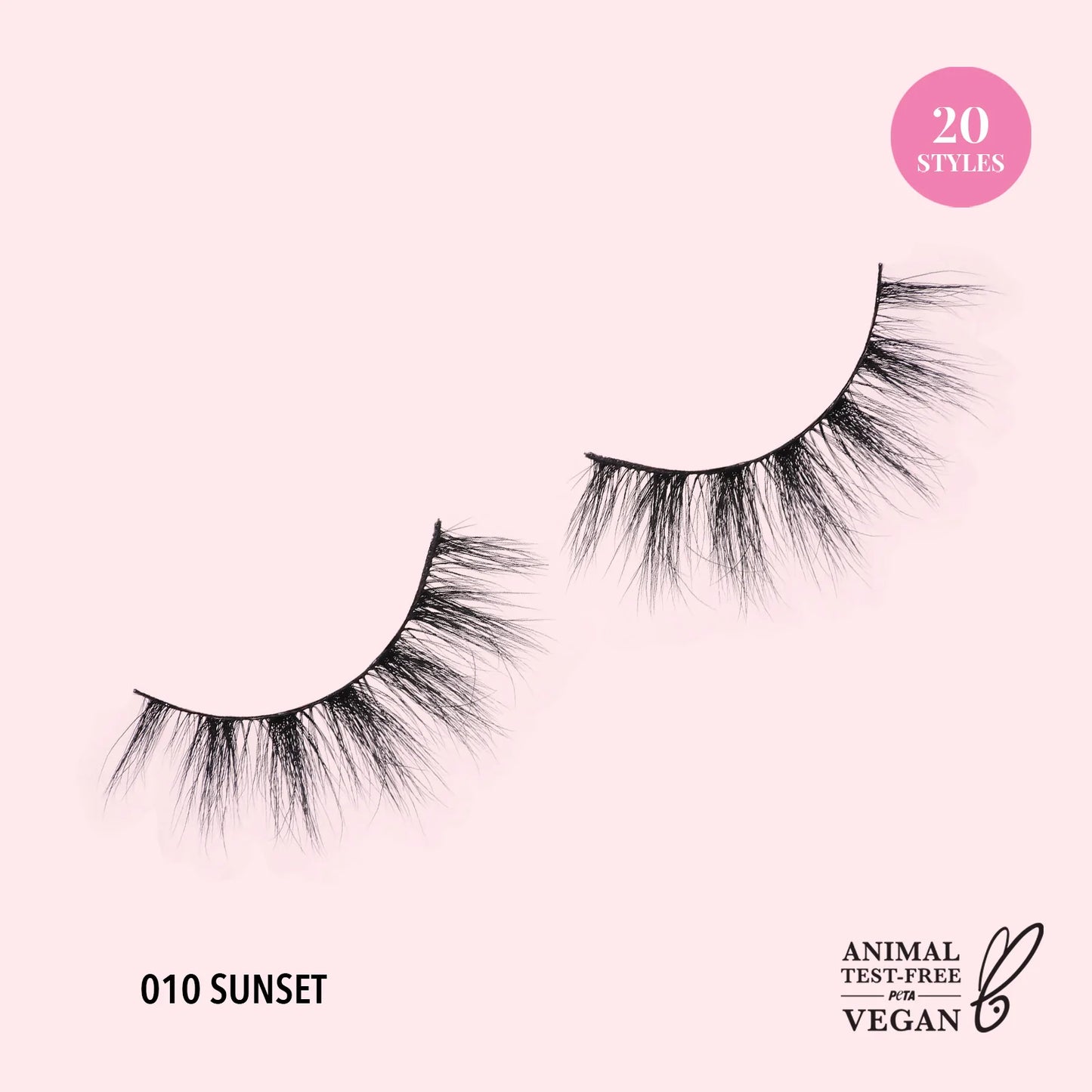 3D Effect Bionic Vegan Faux Mink Lashes (010, Sunset)