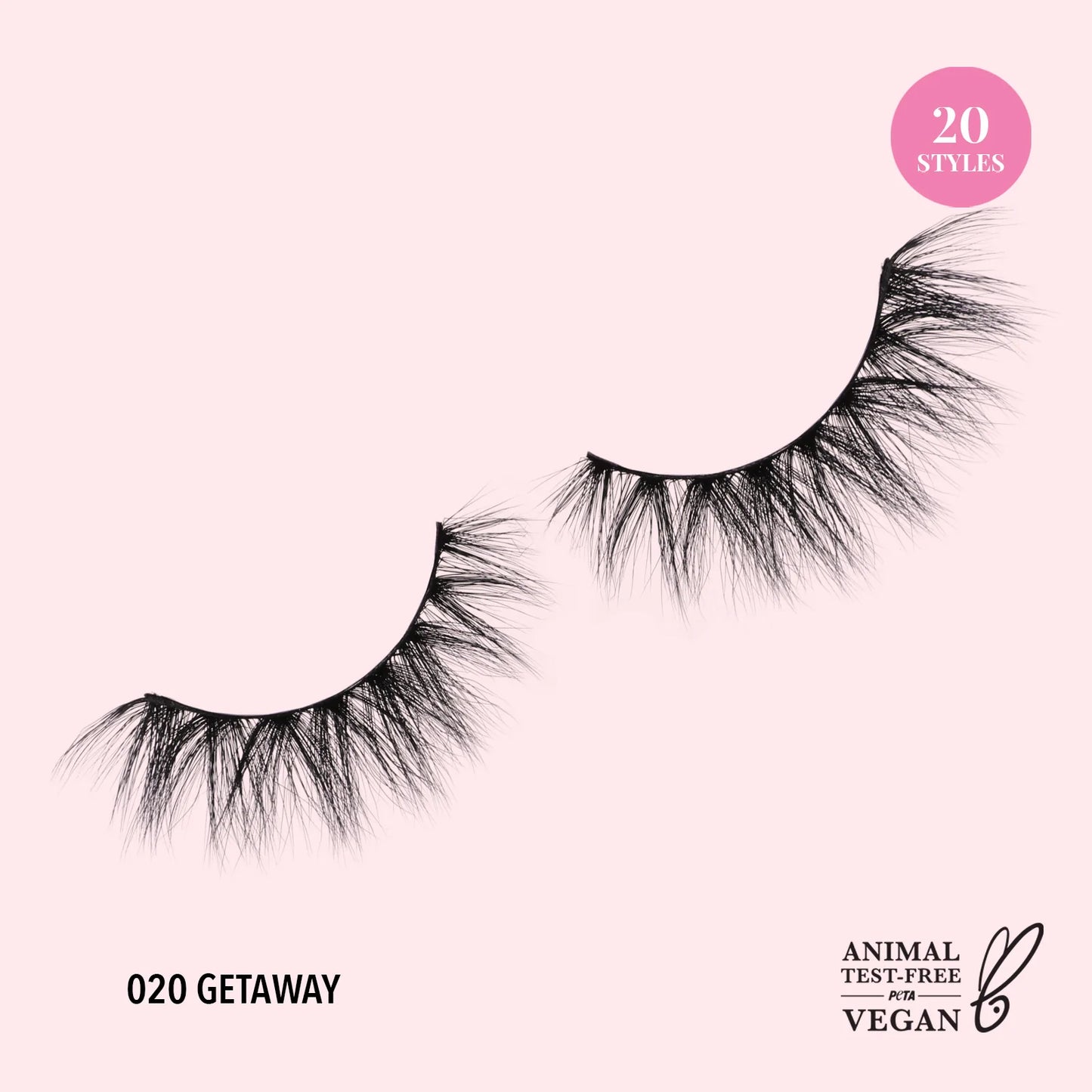 3D Effect Bionic Vegan Faux Mink Lashes (020, Getaway)