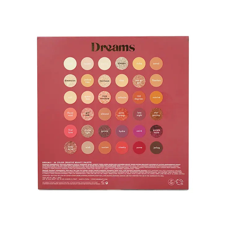 DREAMS 36-Shade Creative Beauty Palette - VEGAN