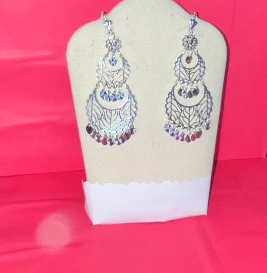 White Gold Plated Earring