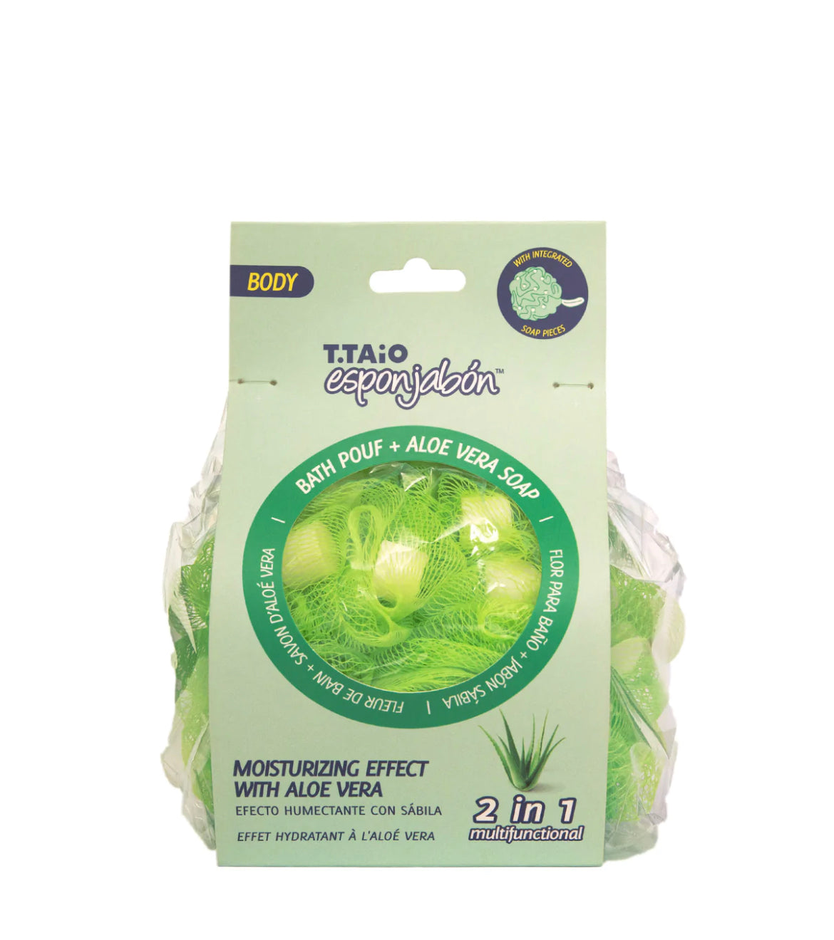 Esponjabon Bath Pouf + Soap Aloe Vera - Moisturizing Effect