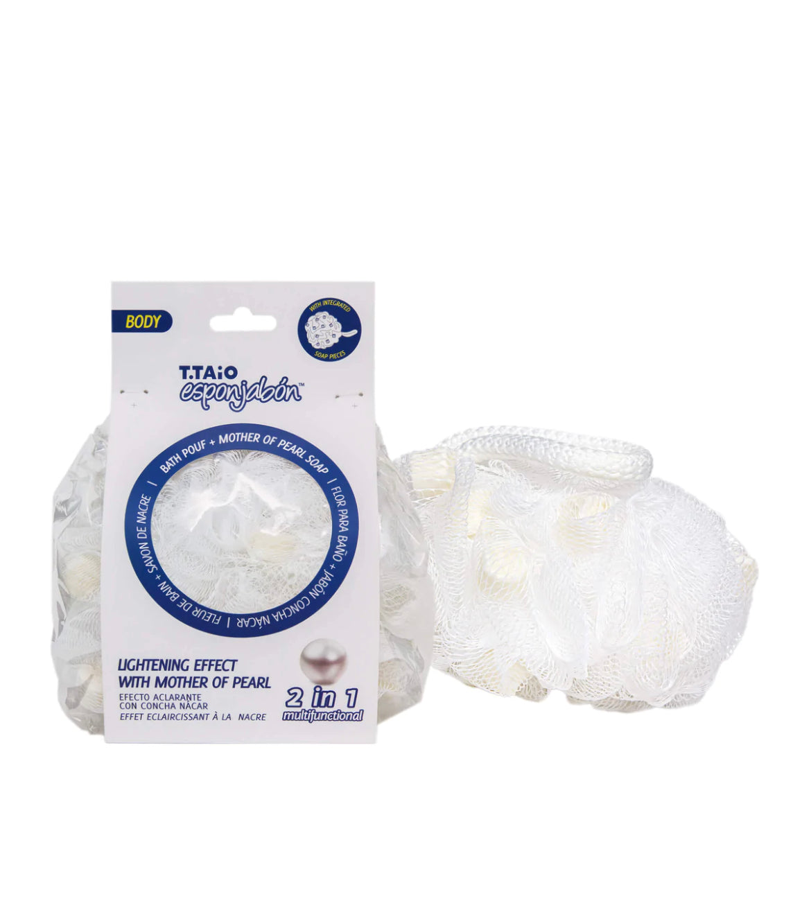 Esponjabon Bath Pouf + Soap Mother of Pearl, Lightening Effect