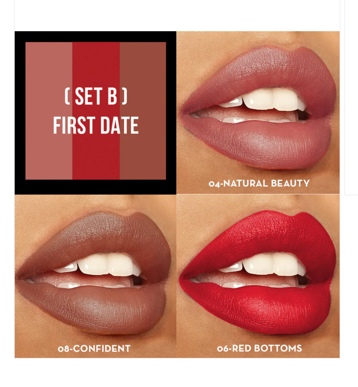 Sexy Trio - First Date Satin Lipstick set