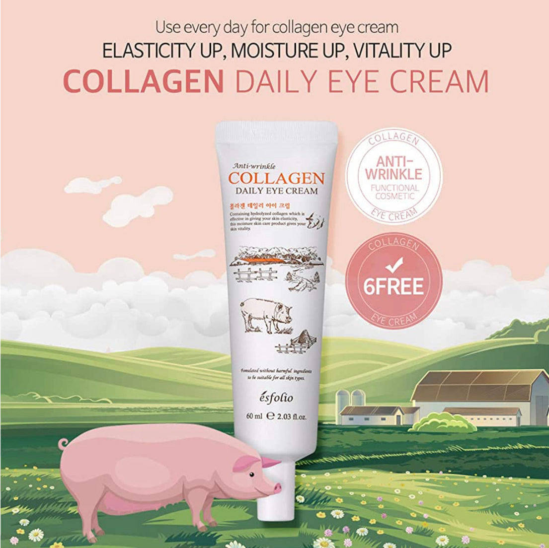 Anti - Wrinkle Collagen Daily Eye Cream 60ML