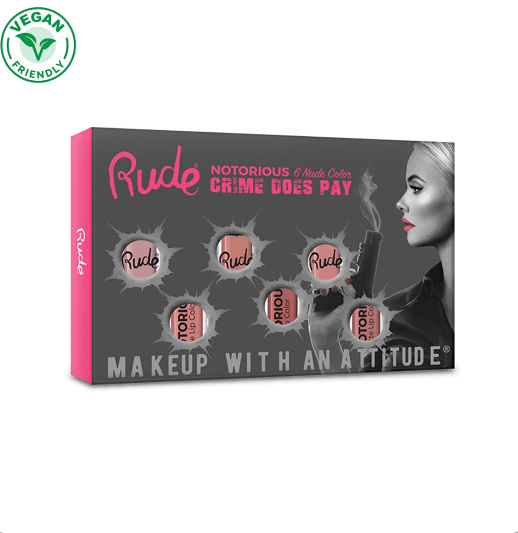 Crime Does Pay Notorious 6 Lip Color Set - Nude