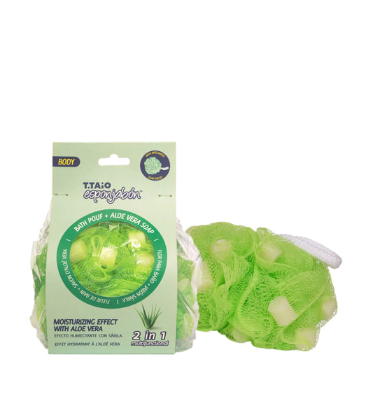 Esponjabon Bath Pouf + Soap Aloe Vera - Moisturizing Effect