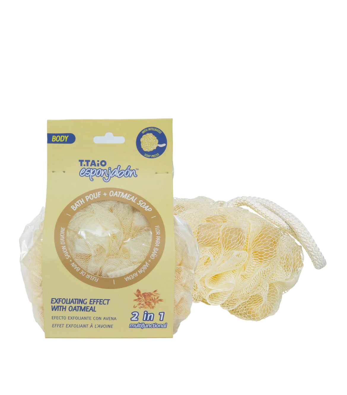 Esponjabon Bath Pouf + Soap Oatmeal, Exfoliating Effect