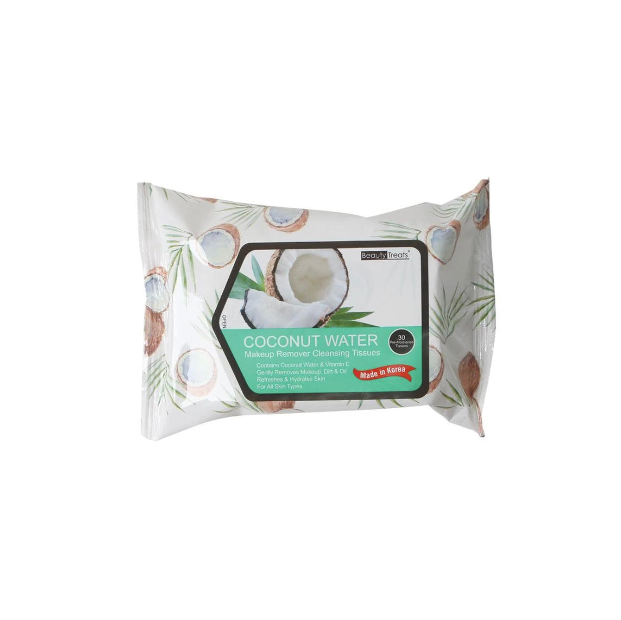 Beauty Treats Makeup Remover Cleansing Tissues - Coconut Water