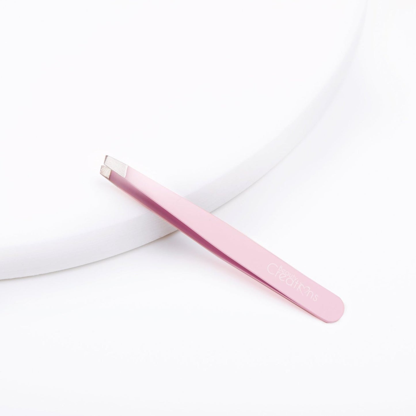 LIGHT PINK EYELASH CURLER AND TWEEZER SET